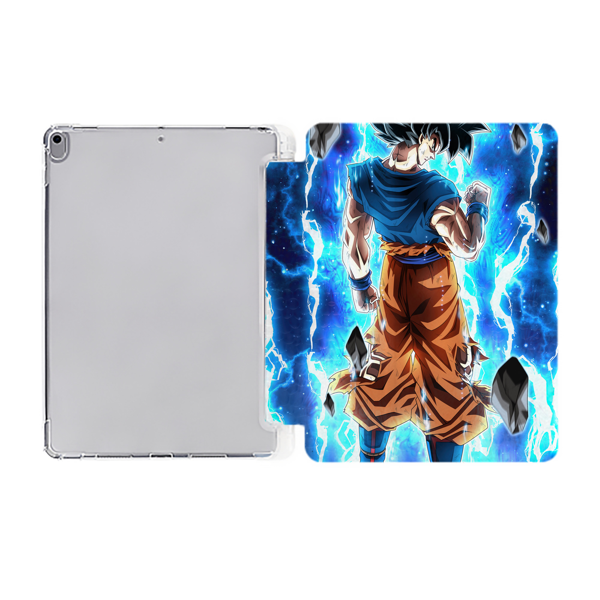 （画像用） ドラゴンボール DRAGON BALL IPad ケース ペン収納付き 三つ折りスタンド PUレザー×シリコン 対応機種9.5/10.5/10.9インチ